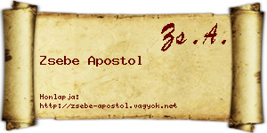 Zsebe Apostol névjegykártya